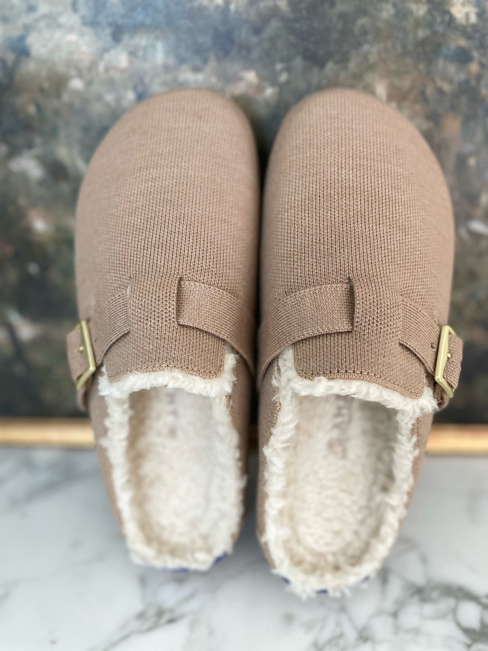 Rothy’s Cozy Buckle Clog Size 8 Lined Neutral Beige - Picture 8 of 8